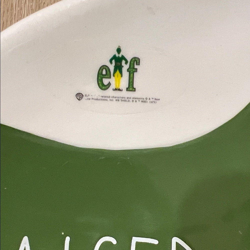 Rae Dunn Artisan Collection Plate with Elf Design - Picture 3 of 7